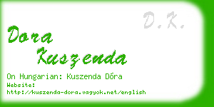 dora kuszenda business card