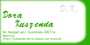 dora kuszenda business card